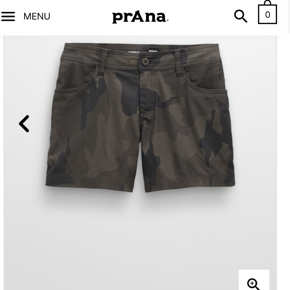 Camo hiking shorts, bought new from REI